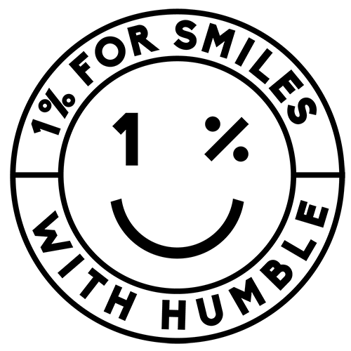 Logotyp för 1% FOR SMILES WITH HUMBLE